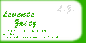 levente zaitz business card